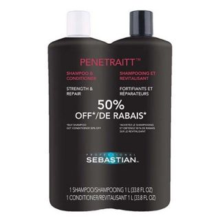 Sebastian Foundation Penetraitt Shampoo and Conditioner Duo Liter-0