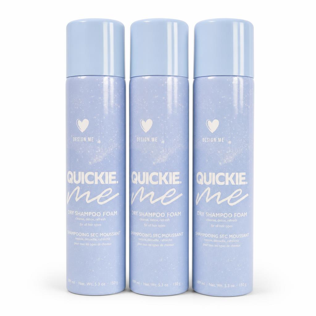 Design.Me Quicke.Me Dry Shampoo, Foam 5.3 oz Set of 3