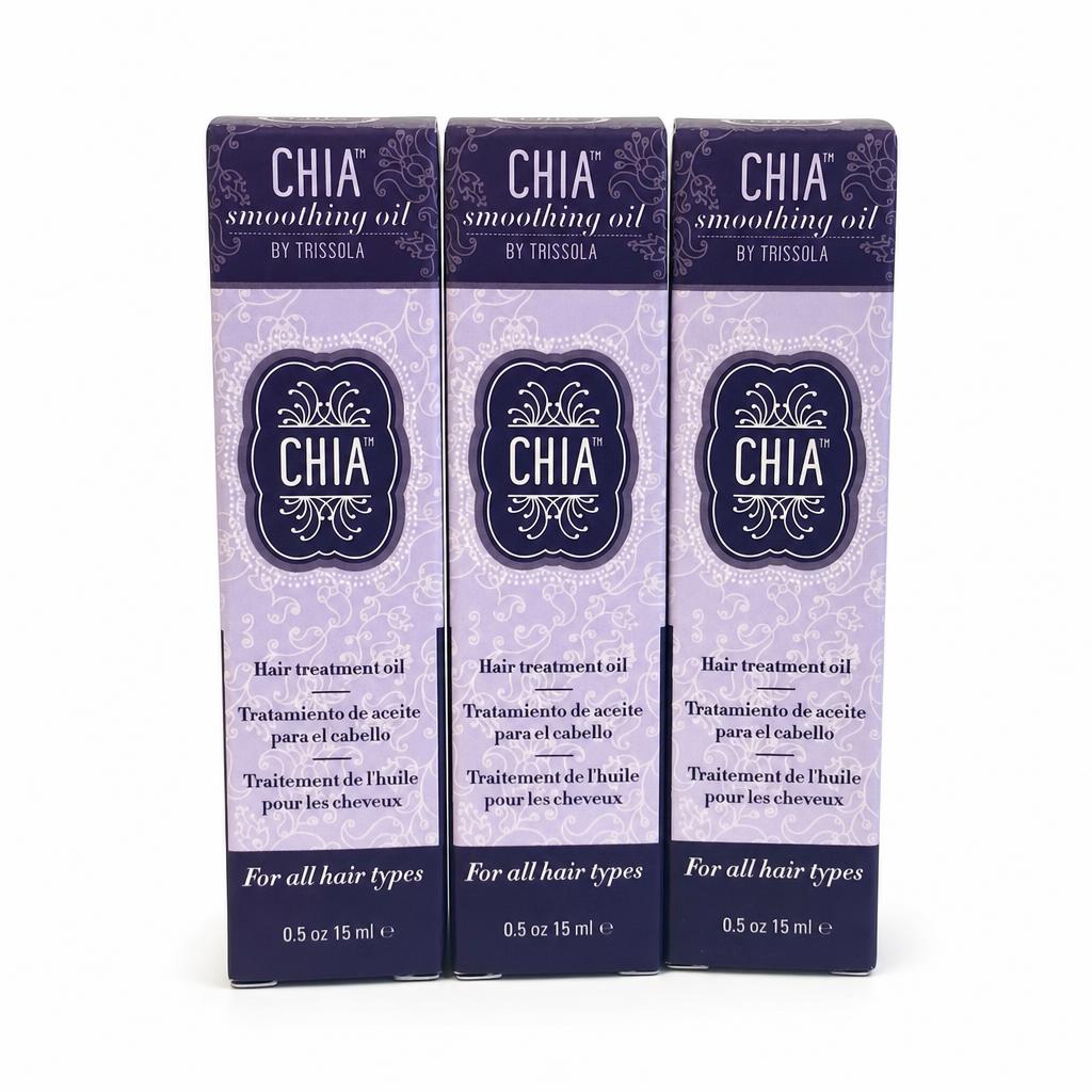 Trissola Chia Smoothing Oil Set of 3- 0.5 Oz.