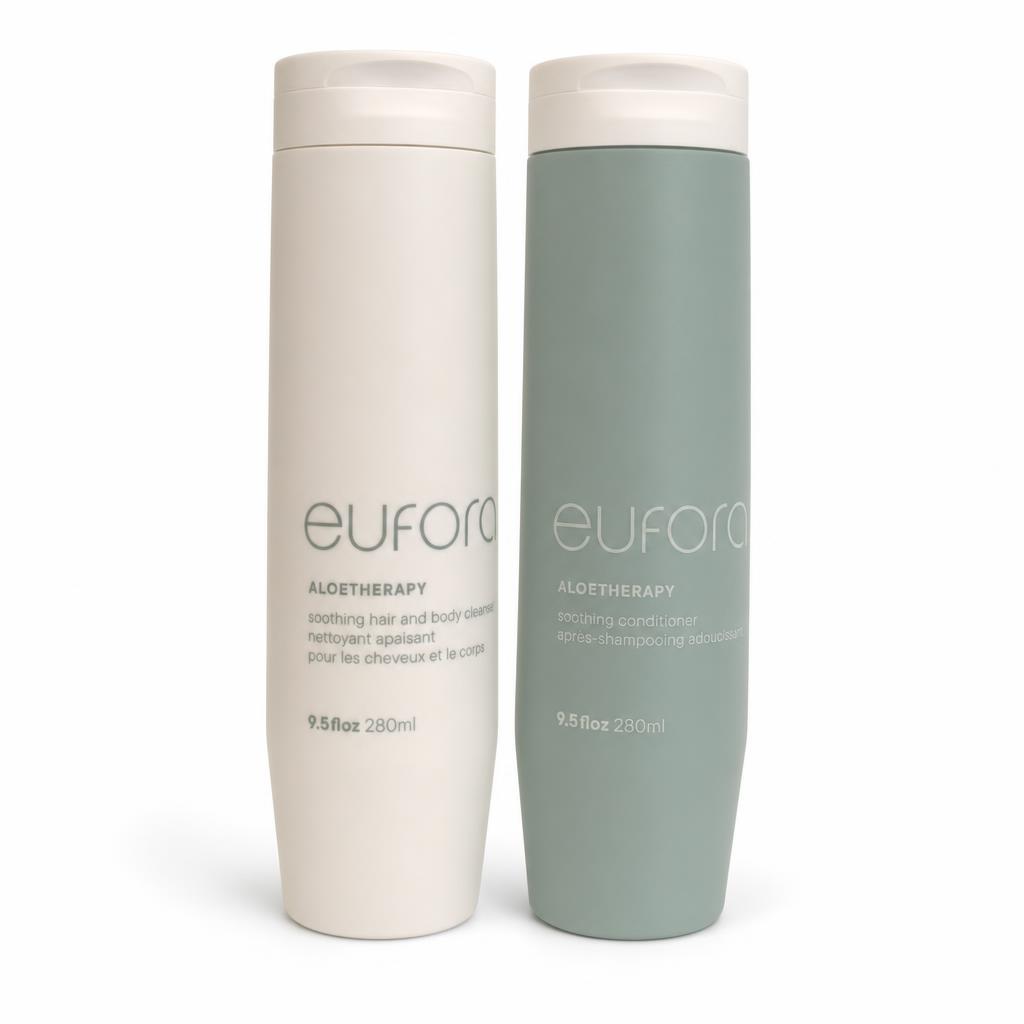 Eufora Aloetherapy Soothing DUO Hair-Body Cleanse and Conditioner 9.5 Fl. Oz. Eufora Aloetherapy Soothing DUO Hair-Body Cleanse and Conditioner 9.5 Fl. Oz.